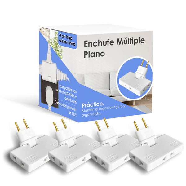 Enchufe Plano Giratorio 180º <span style="color: #000000;"><strong><span style="color: #ff2a00;">¡COMPRA 1 Y LLÉVATE 4!</span></strong></span>