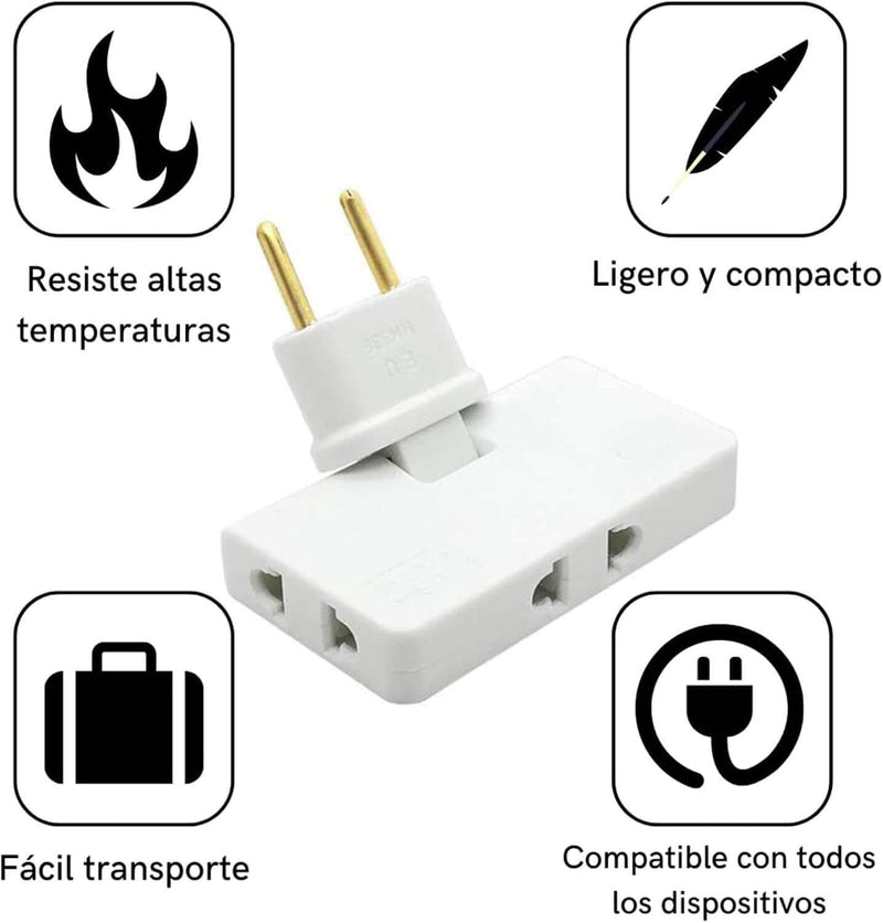 Enchufe Plano Giratorio 180º <span style="color: #000000;"><strong><span style="color: #ff2a00;">¡COMPRA 1 Y LLÉVATE 4!</span></strong></span>