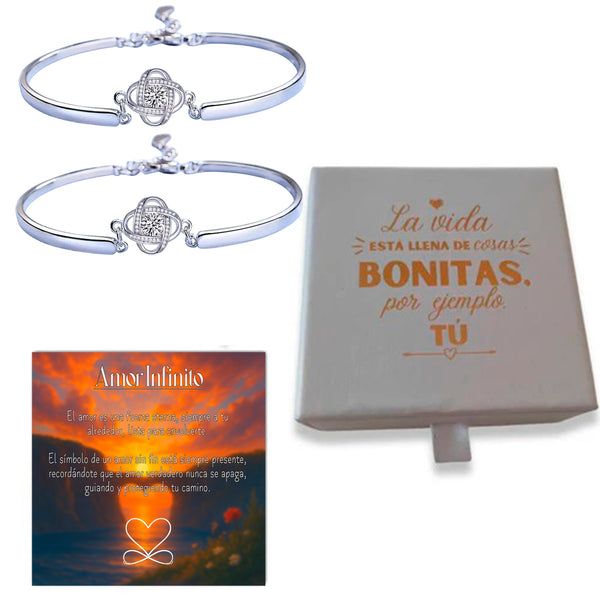 Pulseras "Amor Infinito" | <span style="color: #000000;"><strong><span style="color: #ff2a00;">¡COMPRA 1 Y LLÉVATE 2!</span></strong></span> Plata 100% Auténtica (925)
